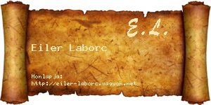 Eiler Laborc névjegykártya